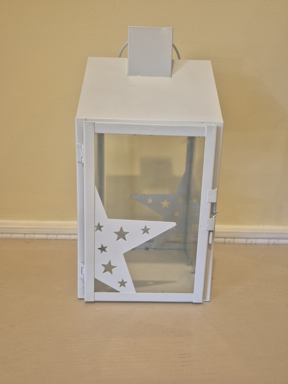 White Star Cutout Decorative Lantern